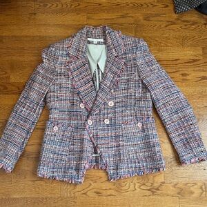 Veronica Beard Multicolor Tweed Blazer